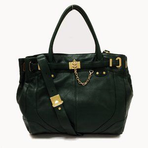 Rachel Zoe Deux Emerald Leather Tote